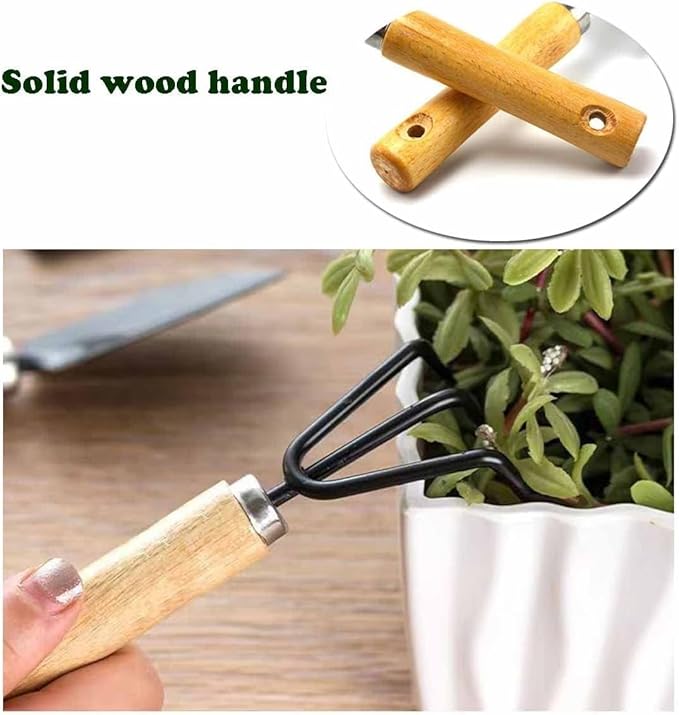 Garden Tools Set-Garden Trowel,3 Piece Heavy Duty Gardening Kit Gift for Mens and Womens,Large Succulent Plant Transplant Trowel Set,1 Narrow Shovel,1 Wide Shovel and 1 Garden rake Tools Set