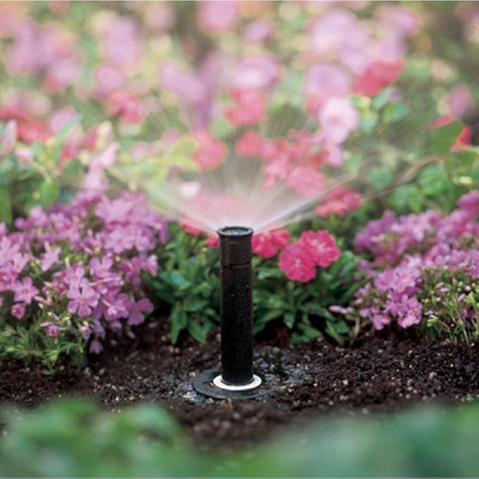 Rain Bird 15AP Adjustable Pattern Spray Nozzle, Adjustable 0° - 360° Pattern, 8' - 15' Spray Distance, Black (Pack of 2)