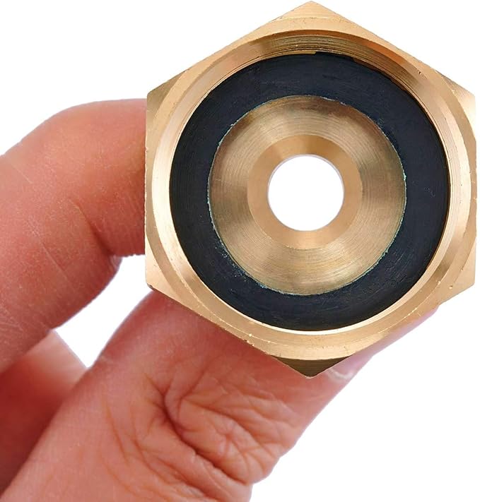 2PCS Premiunm Brass Water Hose Pipe Swivel Connector,1/2" Barb x 3/4 inch Female GHT Adapter,Copper Fitting with Stainless Clamp for House/Boat/Lawn/Power Wash/Irrigation
