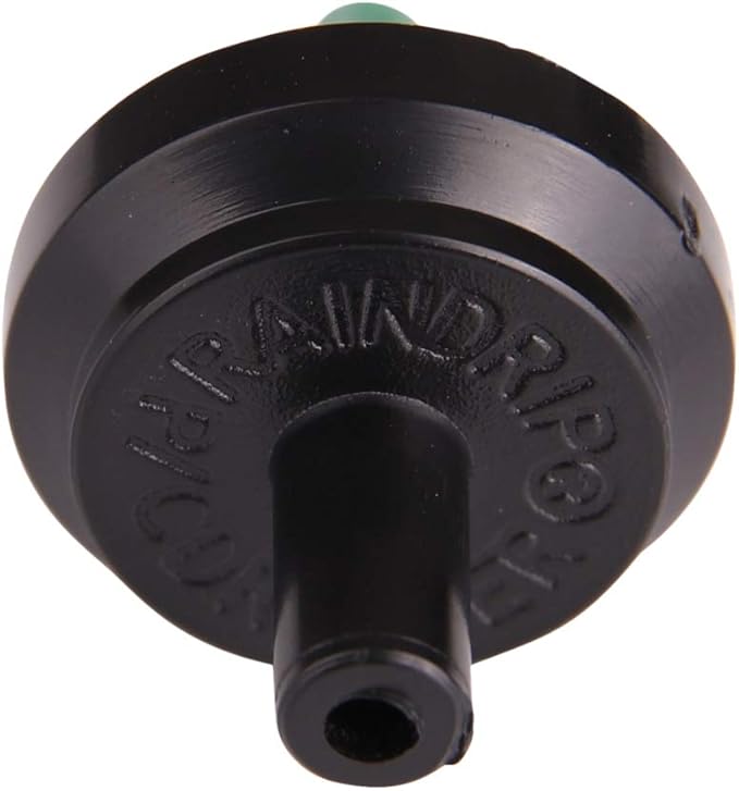 Raindrip PC8050B 2 GPH Pressure Compensating Drippers, Drip Irrigation Emitters for Drip Irrigation Gardening System, Maintains Constant Water Flow, 50-Pack, Green