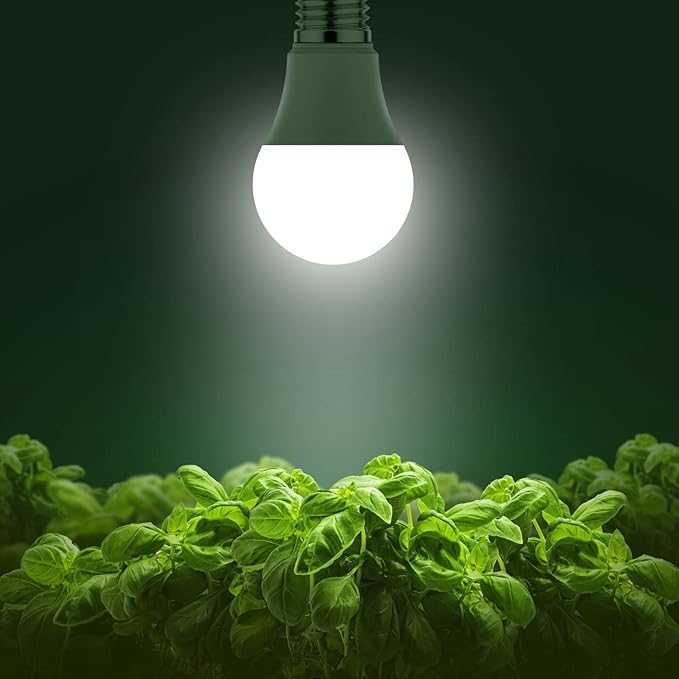 Briignite Grow Light Bulbs, Full Spectrum Grow Light Bulb, LED Grow Light Bulb A19 Bulb, Plant Light Bulbs E26 Base, 11W Grow Bulb 100W Equivalent, Grow Light for Indoor Plants, Seed Starting, 6 Pack