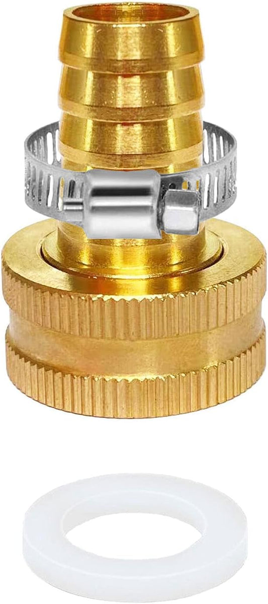 Garden Hose Adapter 1/2" Drip Irrigation Tubing to Faucet - Reusable Connector Fittings for Most Rain Bird, Orbit, Dig, Toro 1/2 Tubing x 3/4" GHT Garden Extension Repair Fitting