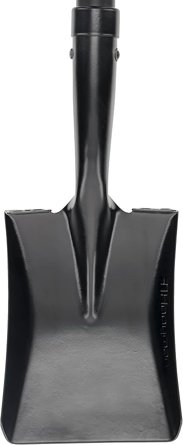Hooyman Mini Transfer Shovel with Heavy Duty Carbon Steel Construction, Ergonomic No-Slip H-Grip Handles, D Handle, and Oversized Steps for Gardening, Land Management, Yardwork, Farming, and Outdoors