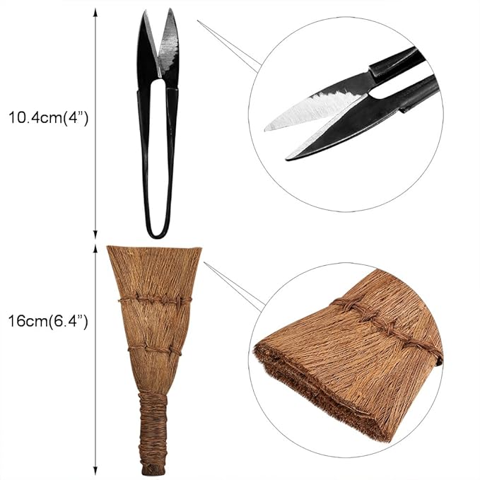 Bonsai Tool Kit 10PCS Set Carbon Steel Shear Cutter Scissor Wire Plant Gardening Nylon Case