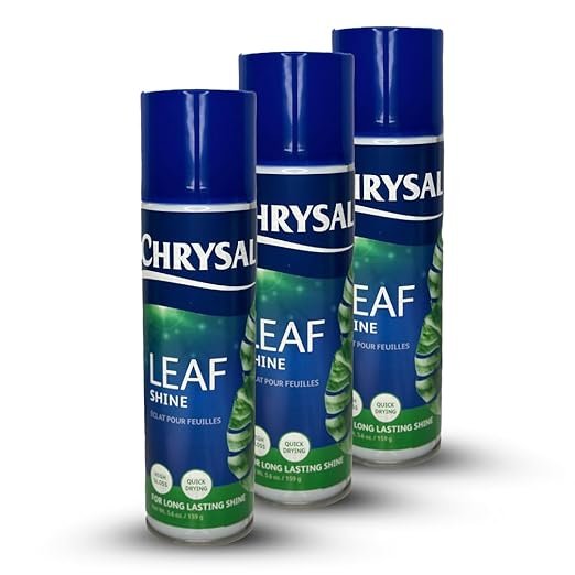 Chrysal Leafshine 5.6 oz Spray for Indoor Plants – Flower Arrangement Spray for Bouquets, House Plants & More – Environmentally Safe Dust Remover & Leaf Cleaner (3 Pack)