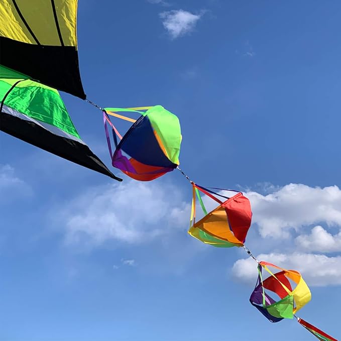 9KM DWLIFE 62" Fashion Windsocks Wind Twister Spinners Rainbow Kite Socks Flag Garden Yard Decoration