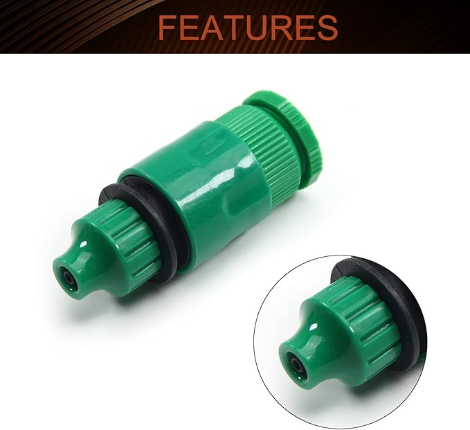 MroMax 2Pcs Hose Tap Connector, Connected to G1/2 or G3/4 Threaded, Suitable for 4/7mm Hose, Quick Connector Hose Pipe Adapter, Faucet Nozzle for Garden Irrigation System Green