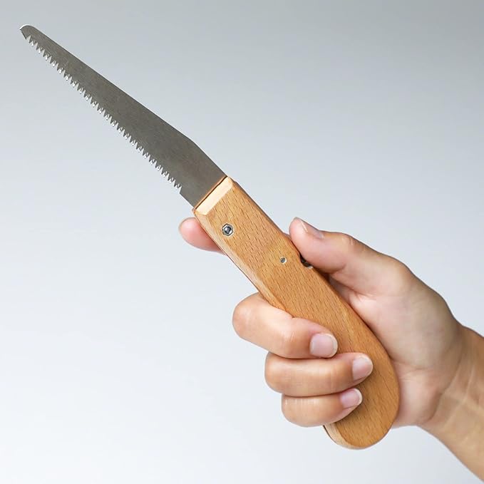 Wazakura Small Japanese Garden Folding Hand Saw 3.94in (100mm) for Woodworking and Bonsai, Mini Tree Pruning Saw Tool, Portable Knife Tool for Dry Wood, Outdoor Camping, Wood Cutting Made in JAPAN