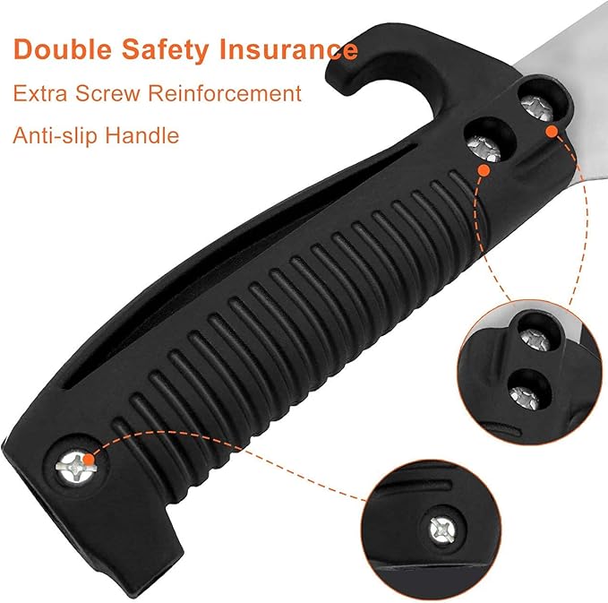 Buyplus 18FT Reach Pole Saws for Tree Trimming, Pole Saw with 3-12FT Telescoping Extension Pole, Pruning Saw with 19" 3X Detachable Saw, Non-Slip Handle, Tree Trimmer for Garden Palms Shrubs