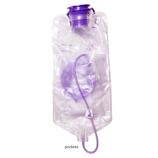 Water Drip Bags,1200ml Nutrition Bag Fluid Dripper Supply with Large Bore & Tube for Plants, 2 Pcs