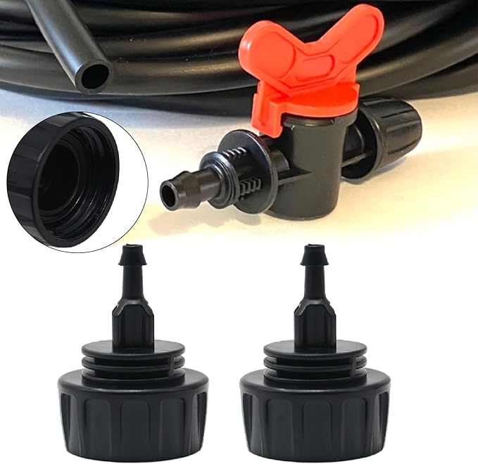 6 Pcs 1/4" Drip Irrigation Tubing Faucet Adapter 3/4" to 1/4" Drip Irrigation Tubing Garden Hose Adapter Irrigation Hose Connection