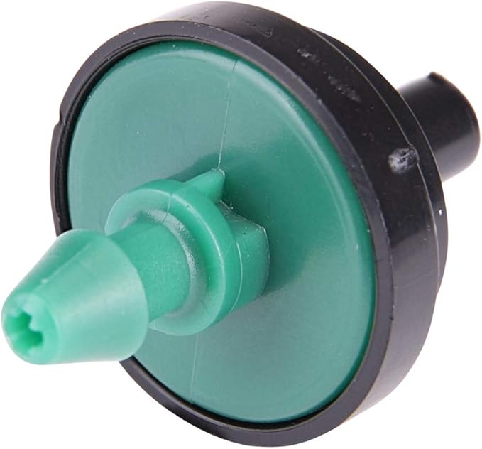Raindrip PC8050B 2 GPH Pressure Compensating Drippers, Drip Irrigation Emitters for Drip Irrigation Gardening System, Maintains Constant Water Flow, 50-Pack, Green