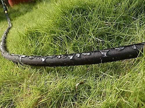 LINEX Flat Soaker Hose 1/2" x 75 ft with Stake for Garden Beds Drip Hoses Irrigation Sprinkler Heavy Duty Save Water 80%