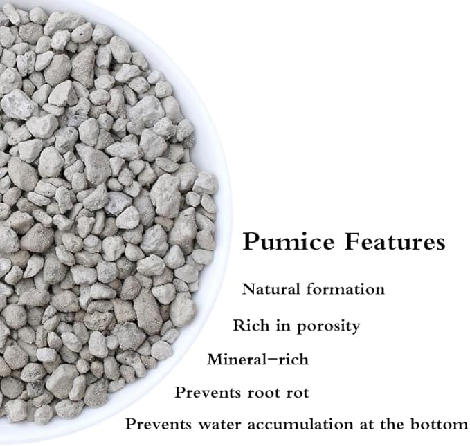 Voulosimi Garden Pumice Rock Horticultural Cactus Bonsai Succulent Soil Additive for Plants, Landscaping, Vase Fillers (3/8 inch, 6 LB)