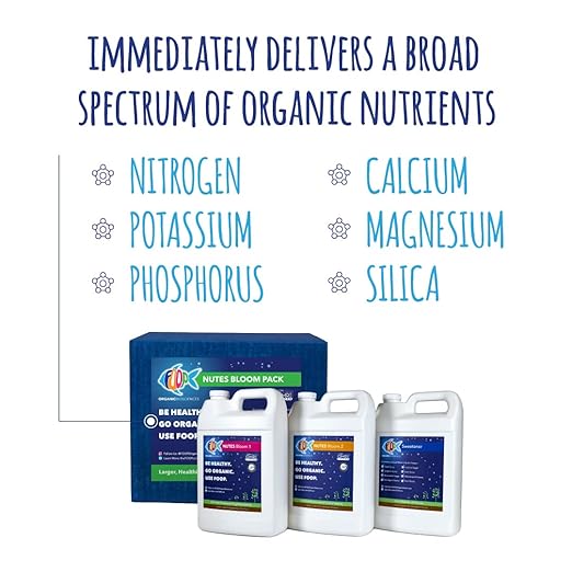 FOOP Nutes Bloom Gallon Pack: Get Tight Buds, Awesome Terpenes and an Explosion of Trichomes | Infused with Cal/Mag, and Silica | Certified Organic | Three 1G Bottles