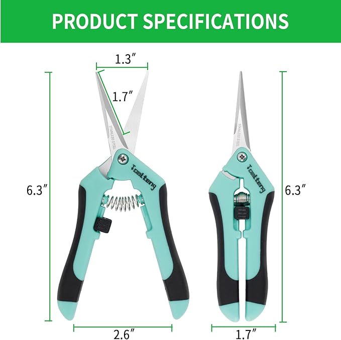 6 Packs Pruning Shears, Garden Trimming Scissors, Gardening Hand Pruning Snips, Titanium Coated Precision Bonsai Pruning Shears, Convenient and Efficient Flower Cutters (Blue)