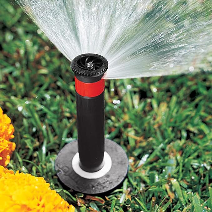 Replacement Pop up Rainbird Sprinkler Heads, 16PCS Adjustable Sprinkler Nozzle Variable Arc Nozzle Irrigation Drippers Sprinklers 9.8 Feet Compatible with Hunter, Orbit Pop-up Sprinklers, (10 Van)