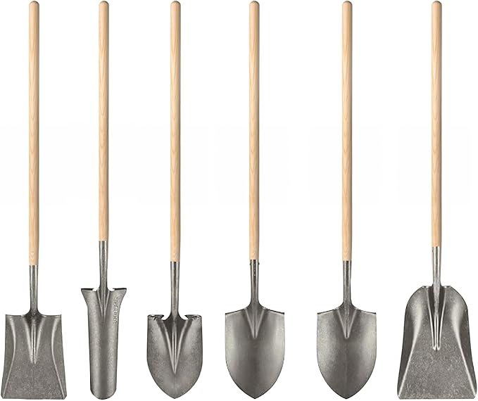 4 Pcs Shovel Handle Replacement 41" Length, 1-1/2" Diameter, Strong Hardwood Solid Ash Wood Straight Handle for Long D Handle Shovels Garden Tool