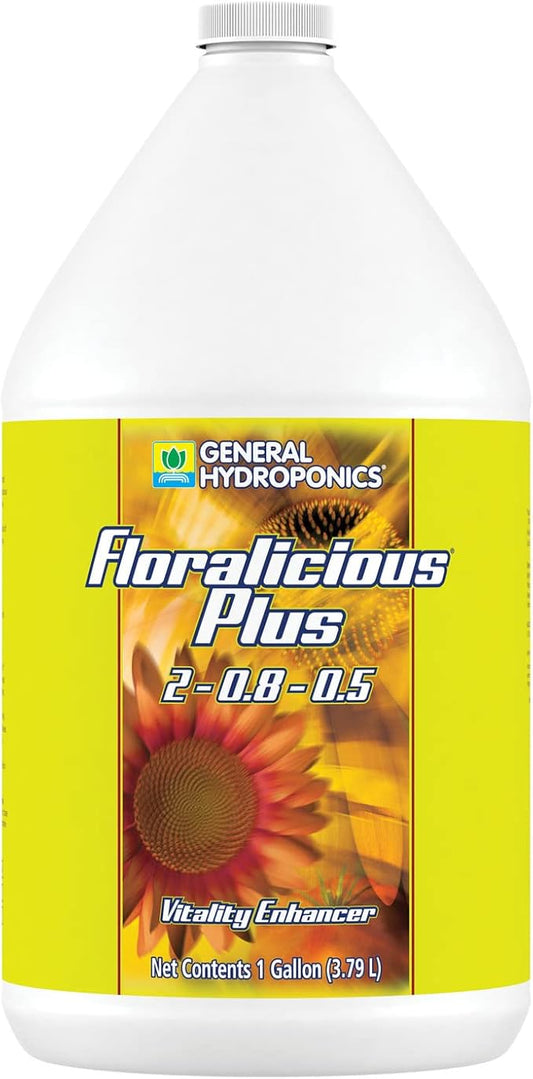 General Hydroponics Floralicious Plus, Vitality Plant Food, 2-0.8-0.5, 1 gal.