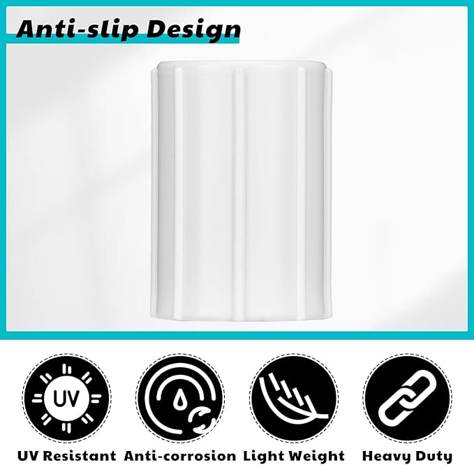 Yahenda 20 Pcs 1/2 Inch PVC Double Female Threaded Coupling Sprinkler Pipe Fitting Female Thread Pipe Fitting Garden Drip Irrigation System PVC Npt Coupler for Irrigation Tube Riser Extension (White)