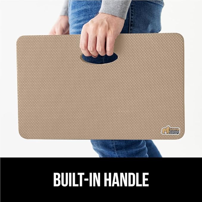 Gorilla Grip Extra Thick Kneeling Pad, Supportive Soft Foam Cushioning for Knee, Water Resistant Construction for Gardening, Bathing Baby, Workout Supplies, Lightweight, Garden Work Gifts
