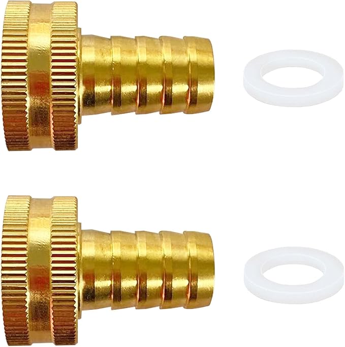YOUHO Garden Hose Adapter Fitting 3/4 to 3/8 Hose Drip Irrigation Tubing to Faucet - Reusable Connector Fittings for Most Rain Bird, Orbit, Dig, Toro 3/8 Tubing x 3/4" GHT