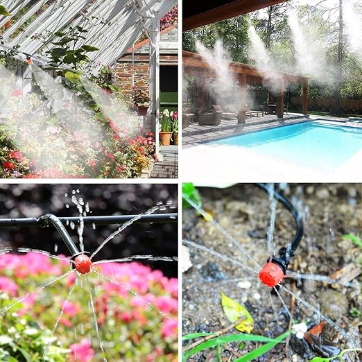 82 FT Drip Irrigation System Kit for Garden, MSDADA Automatic Water Irrigation System, Garden Watering System with 1/4" Blank Distribution Tubing, Plant Watering System for Hydroponic, Greenhouse