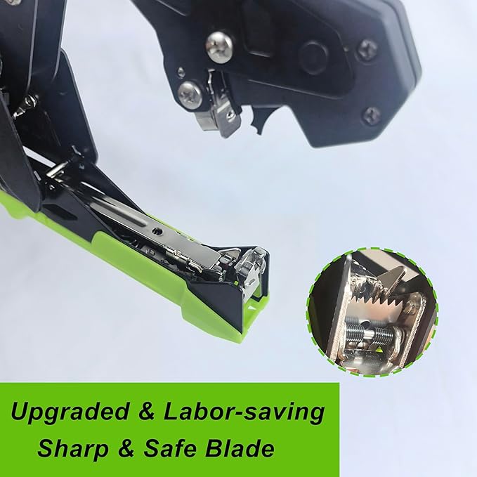 Upgraded Plant Tying Machine,Plant Vine Tying Tool Kit with 20000pcs Staples 17 Roll Tape, with SK5 Blade Replacement for Gardener,Farmer,Grapes,Tomatoes,Vegetables