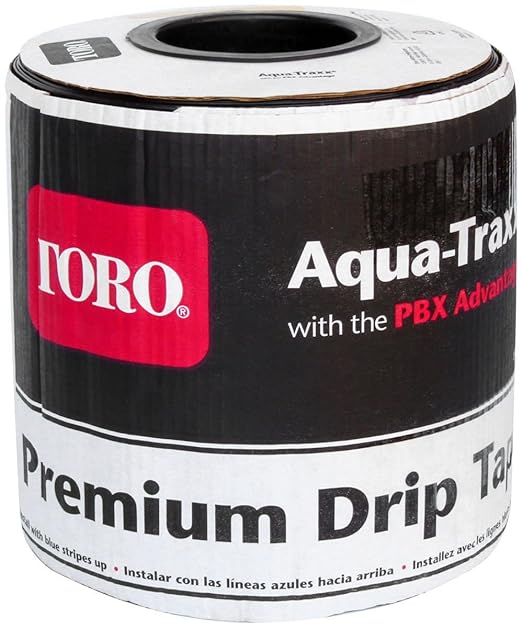 Toro Aqua-Traxx - 5/8" Drip Tape, 8 mil, 4", 1.00 GPM/100', 2, 000' - EA50804100-200, Plastic
