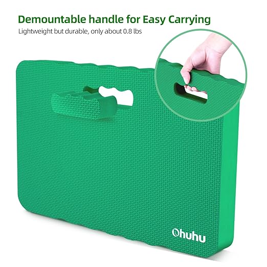 Ohuhu Premium Thick Kneeling Pad, 17 x 11 x 1.5 Inch Gardening Knee Mat with 2 Different Surfaces, Extra Thick Knee Cushion for Gardening Work Baby Bath Exercise