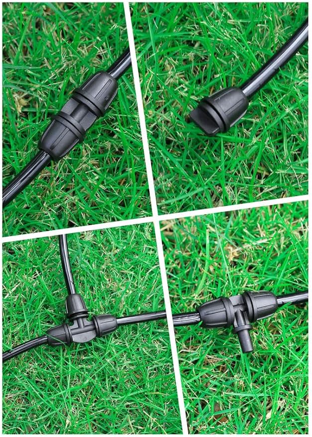 20 Pack Quick-Connect Locking 1/4" Drip Irrigation End Plug Connectors, Upgraded Plug Fittings for 1/4 Inch Irrigation Tubing, Drip Kit (End Plug - 20 Pack)