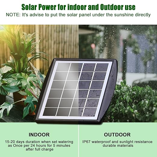 Solar Automatic Drip Irrigation Kit System, JIYANG Solar Powered Auto Easy DIY Watering Device Supported Pots Plants, 6-12 Timing Modes With Anti-Siphoning Device (Expansion Kit/Extra Accessories Kit)
