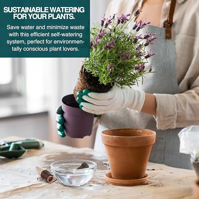 Blumat Classic Plant Watering Stakes - Self-Watering Insert for Indoor and Outdoor Plants - Automatic Slow Release Irrigation System for Potted Plants - Houseplant Care Device (12 Packs)