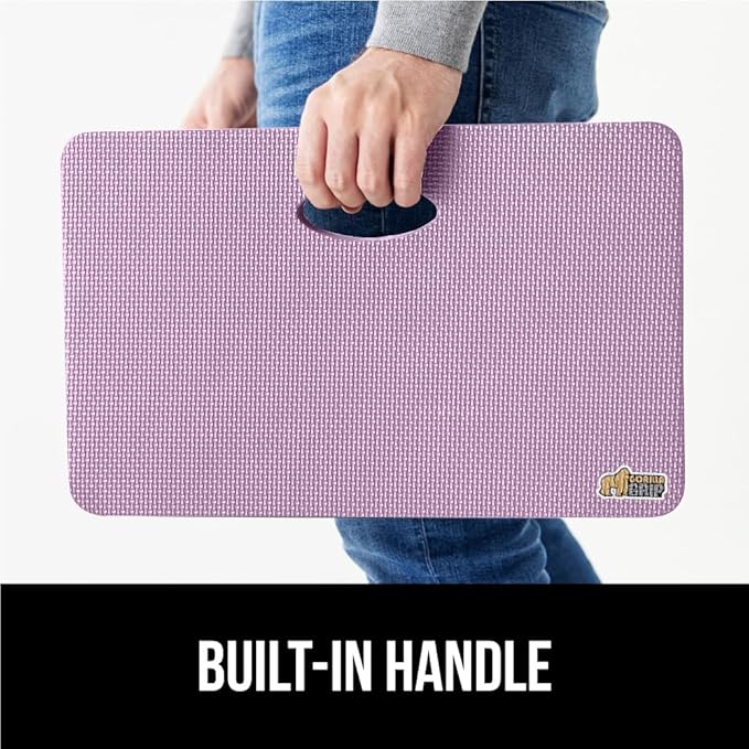 Gorilla Grip Extra Thick Kneeling Pad, Supportive Soft Foam Cushioning for Knee, Water Resistant Construction for Gardening, Bathing Baby, Workout Supplies, Lightweight, Garden Work Gifts