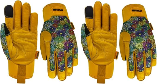 Thorn Proof&Puncture Resistant Gardening Gloves with Grip,Garden Gloves for Women, Leather Work Gloves,Gifts