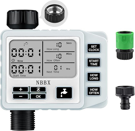 Digital Sprinkler Timer for Garden Hose Watering, Battery Powered Hose Timer with Rain Delay, Manual, Automatic Watering System, Outdoor Programmable Water Timer Irrigation Timer