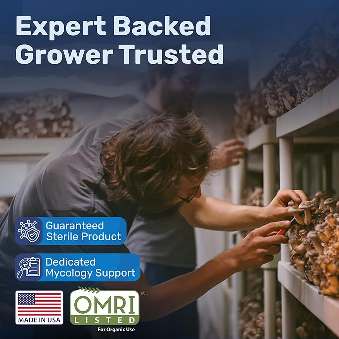 Surfin' Spores Premium Plant-Based Mushroom Substrate - 5 lbs Expert Mycologist Blend of Coco Coir, Vermiculite & Gypsum, Pasteurized & Odor-Free, Long Shelf-Life, Ideal for Monotub Cultivation