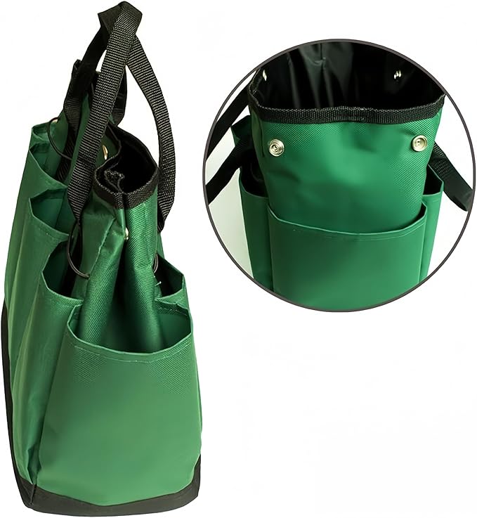 Gardening Tote Bag Garden Tool Bag Garden Tote Home Organizer Gardening Tool Kit Holder Oxford Bag Gardening Tools Organizer Tote Lawn Yard Bag with 8 Pockets
