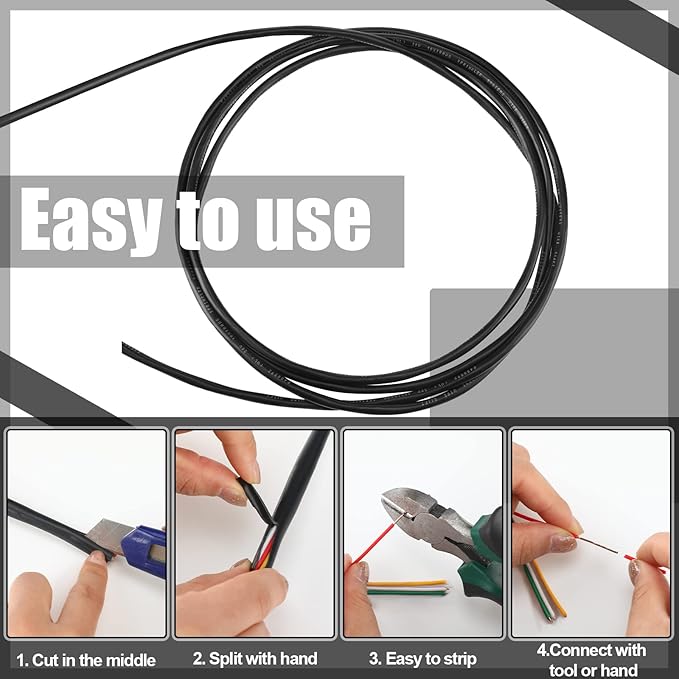 Hoolerry Solid Sprinkler System Wire 18 Gauge Irrigation Wire with UV Resistant PVC Jacket Sprinkler Cable for Underground Irrigation Field Central Control System 30v Ul Listed(18/10, 100 Ft)