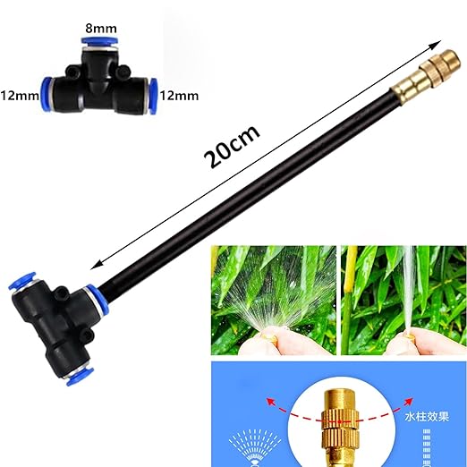 Drip Irrigation System Kit,Replaceable 360-Degree Bent Dropper with New Fast Connector,Atomized Copper Nozzle Watering System for Garden Plants,Lawn Garden Watering System