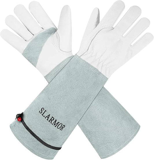 Long-Gardening-Gloves Women/Men-Thorn proof Rose Pruning Heavy Duty Gauntlet-XS