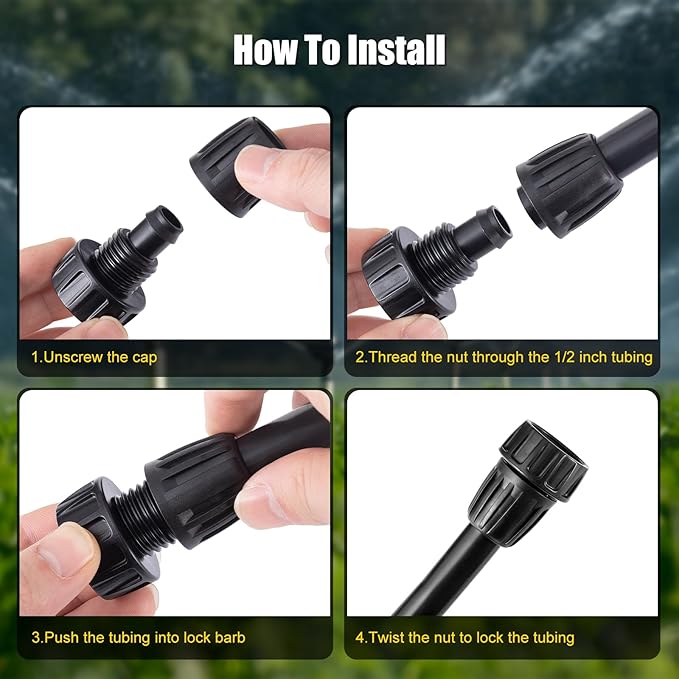 US Standard Faucet Adapter 6pc, 3/4 "Faucet to 1/2" Drip Irrigation Fitting Garden Hose Adapter