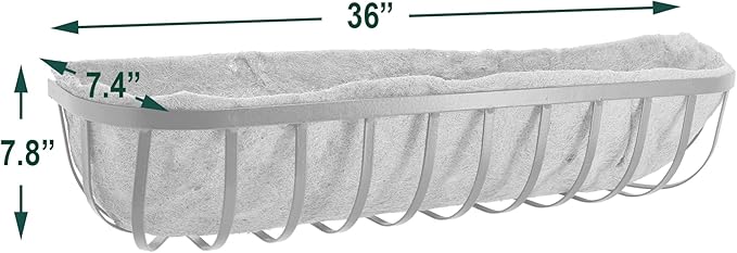 Arcadia Garden Products 1530 Solstice Series Wall Trough Planter, 36 inch, 36", Black