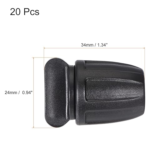 MECCANIXITY Drip Irrigation End Cap Barbed Fitting 8mm/11mm Tubing for Garden Drip Tape Tubing Sprinkler System Black Pack of 20