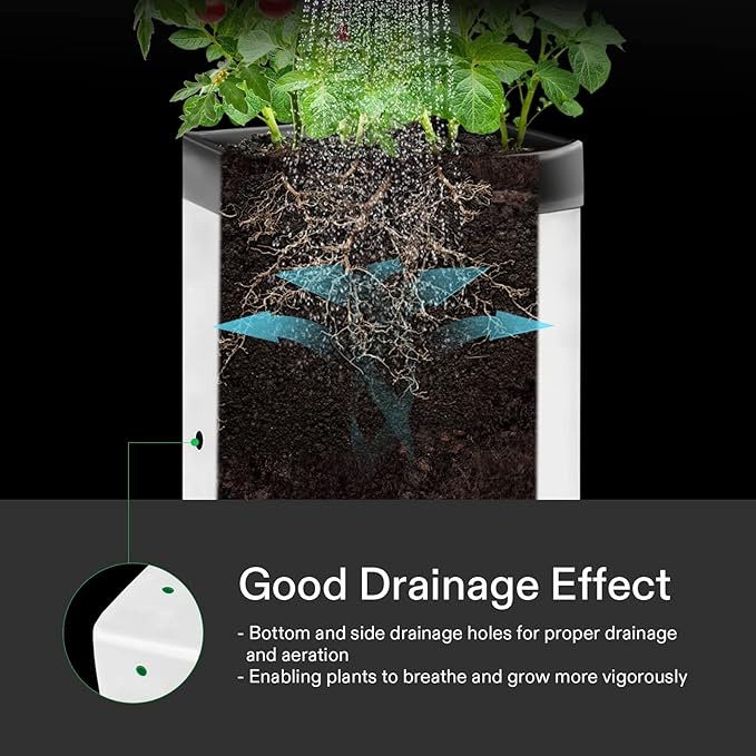 VIVOSUN 50-Pack 1 Gallon Grow Bags for Plants, Black-and-White Panda Film Containers Thick Plastic Bag for Potting Seedlings, and Rooting