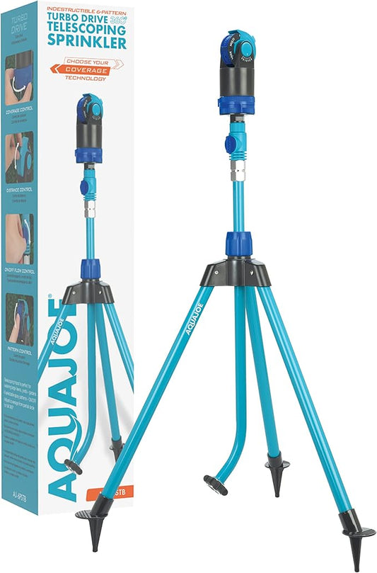 Aqua Joe AJ-6PSTB Indestructible Series 6 Pattern HD Sprinkler/Mister Combo, 360 Degree Coverage