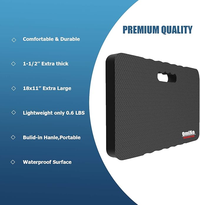 Extra Thick Kneeling Pad Comfy Foam Kneeler Mat Garden Knee Pad Cushion for Gardening Planting Yard Work Prayer Yoga Mechanic Exercise Workout Baby Bath 18 x 11 x 1.5 Inch Large Black 2 Pack
