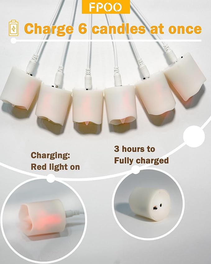 12 PCS Rechargeable Candles Flameless Tea Lights with Remote, USB LED Tealights with Timer Flickering Fake Candle, Votive Tea Light for Halloween, Holiday, Christmas, Party, Home Decorations