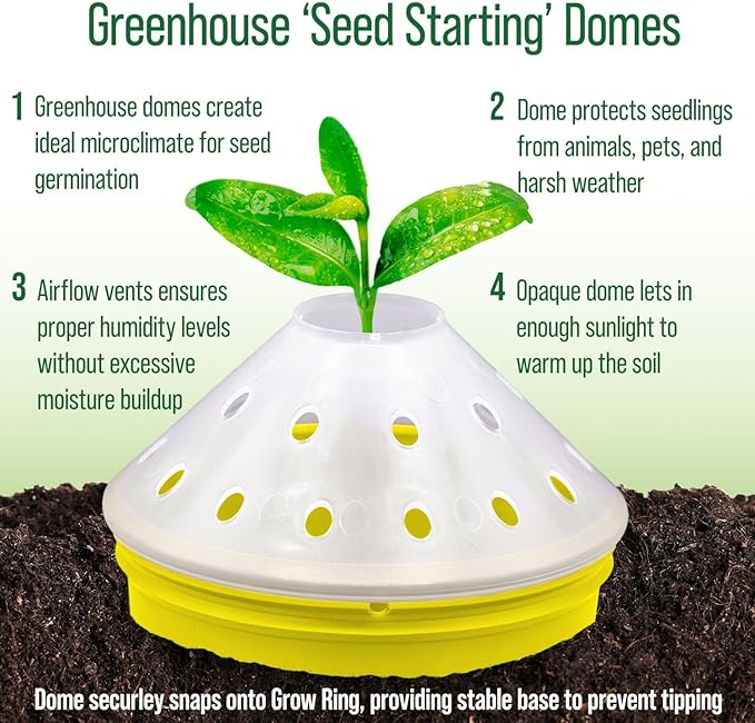 Butterfly Garden Kit with Grow Rings, Greenhouse Germination Domes, Seeds, Markers, Instructions – Gardening Gift for Mom, Teachers, Women, and Men – Made in USA