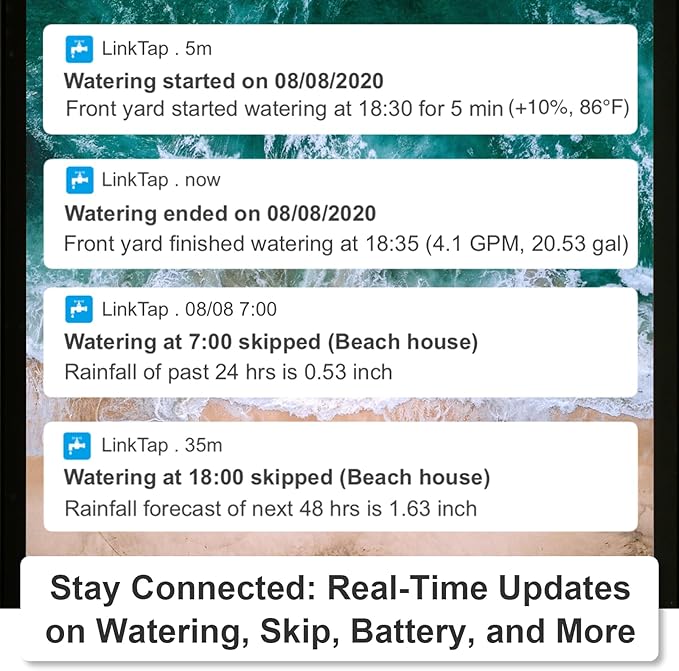 LinkTap ValveLinker & Gateway, Battery Powered Smart Sprinkler/Irrigation Controller, Automatic Rain Skip, Better Range Than WiFi, Compatible with LinkTap Wireless Water Timer, Alexa, IP66 (2-Zone)
